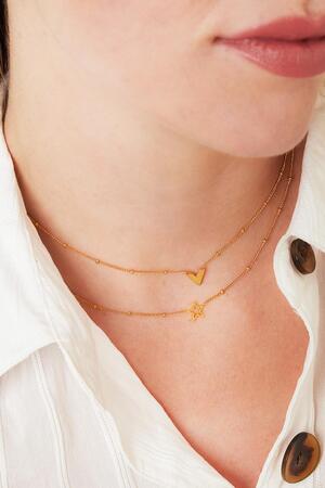 Minimalistic necklace open star Gold Stainless Steel h5 Picture2